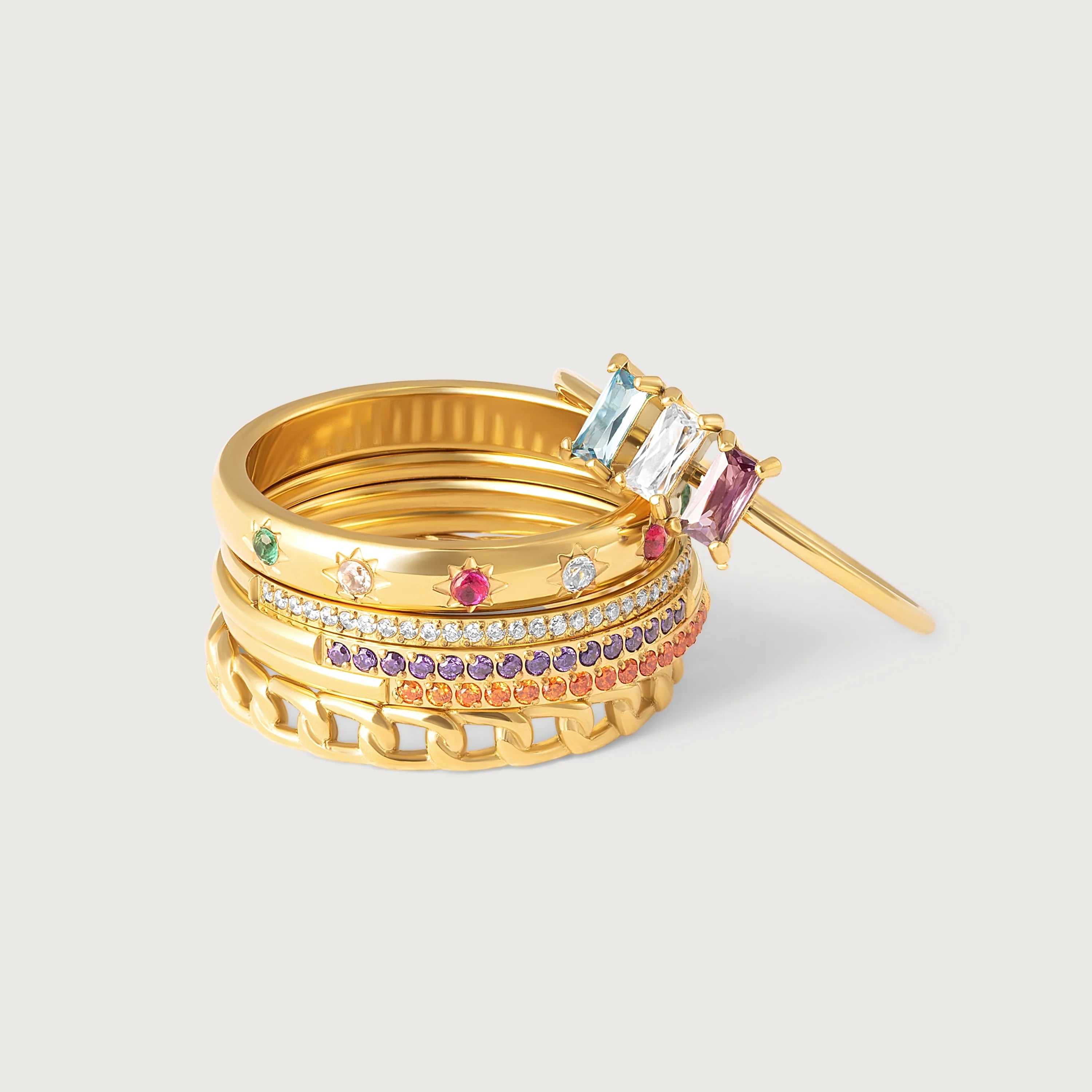 Gym Rings | Sweatproof Gold Rings for Working Out | Kaleya Studio