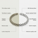comparison of high quality sterling silver ring from kaleya studio vs cheaper alternatives from other brands