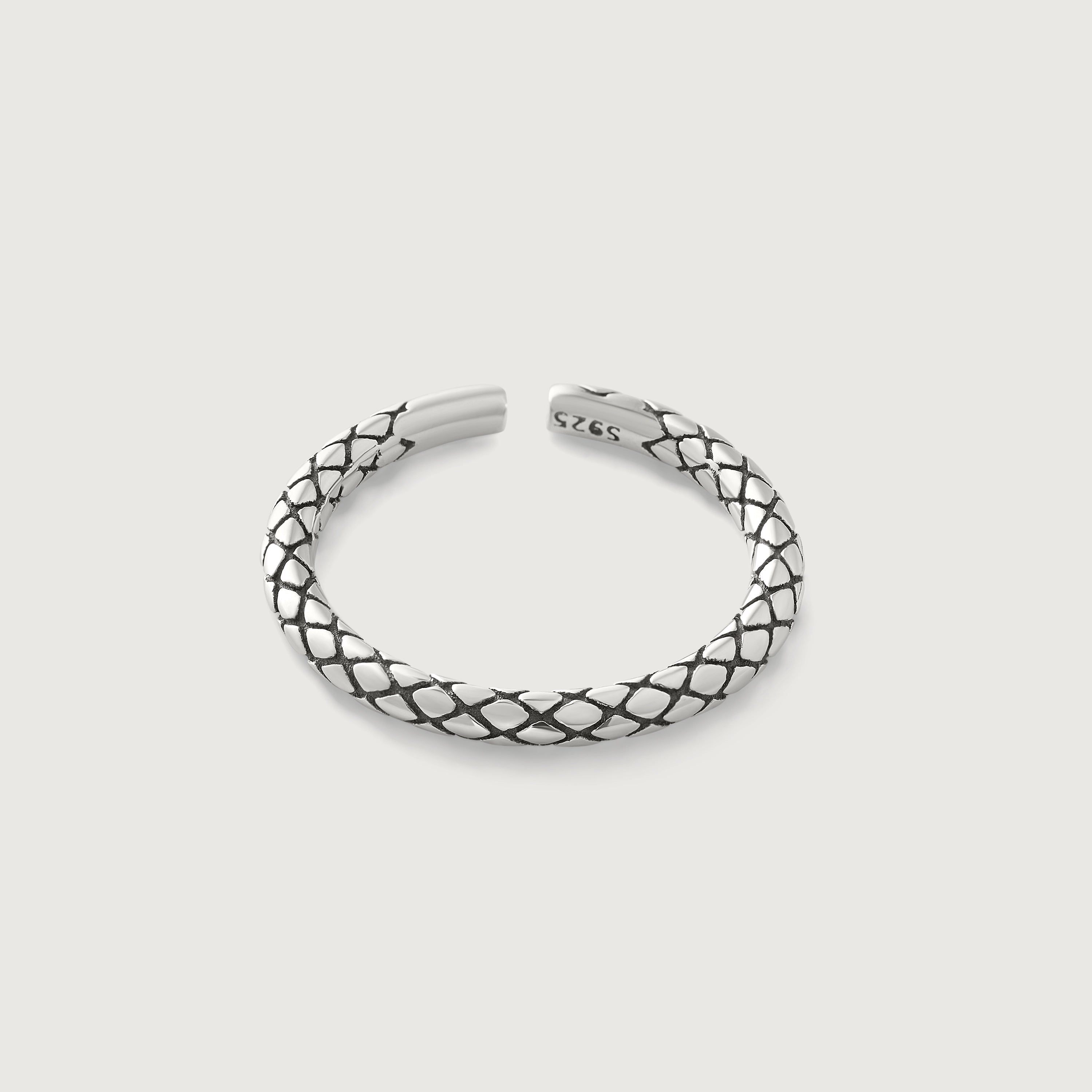 Silver serpentine ring - sculptural everyday ring for women