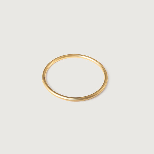 Lido — Hinged Gold Bangle Bracelet with Hidden Clasp | Kaleya Studio