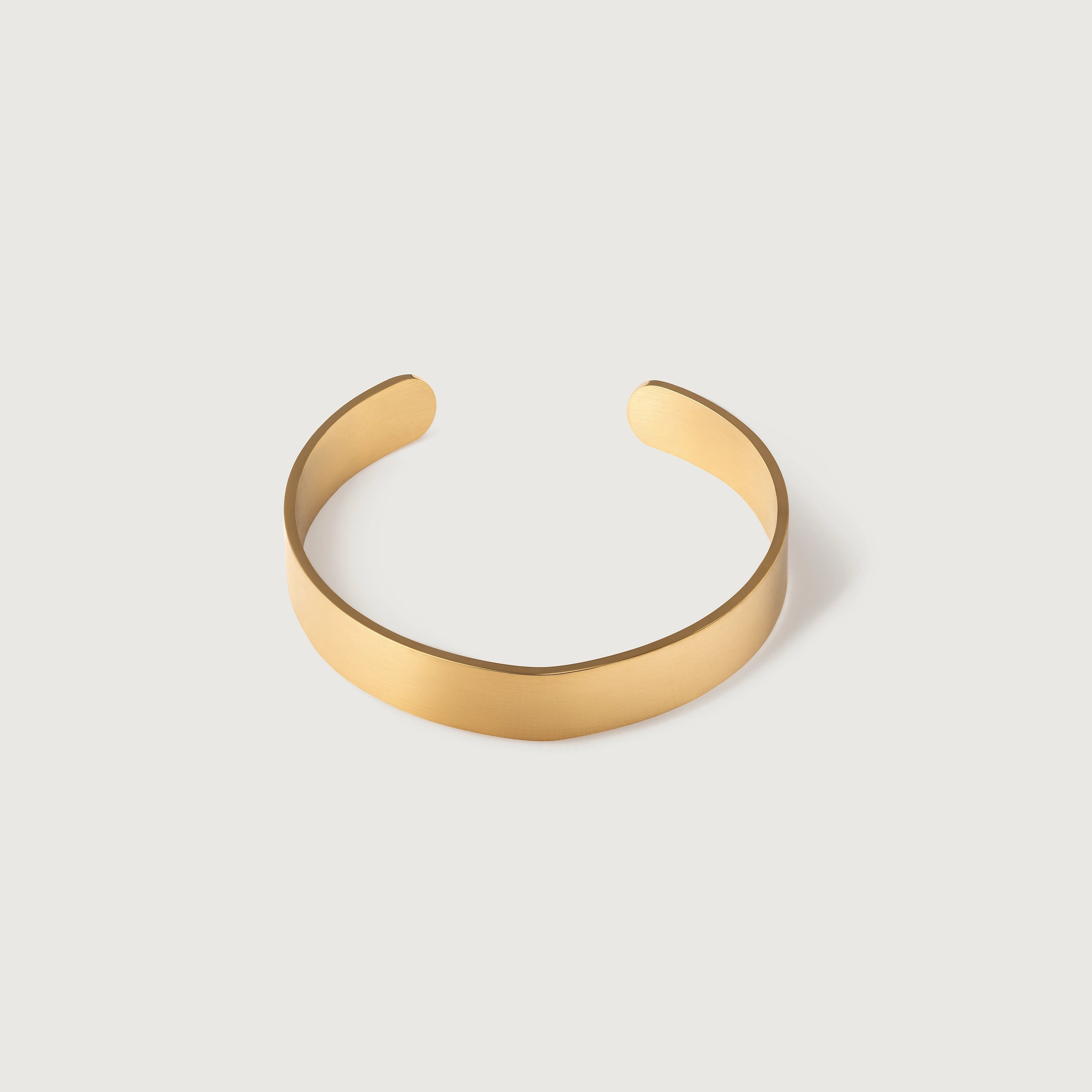 Ceres Bracelet — minimalist open cuff in gold PVD stainless steel