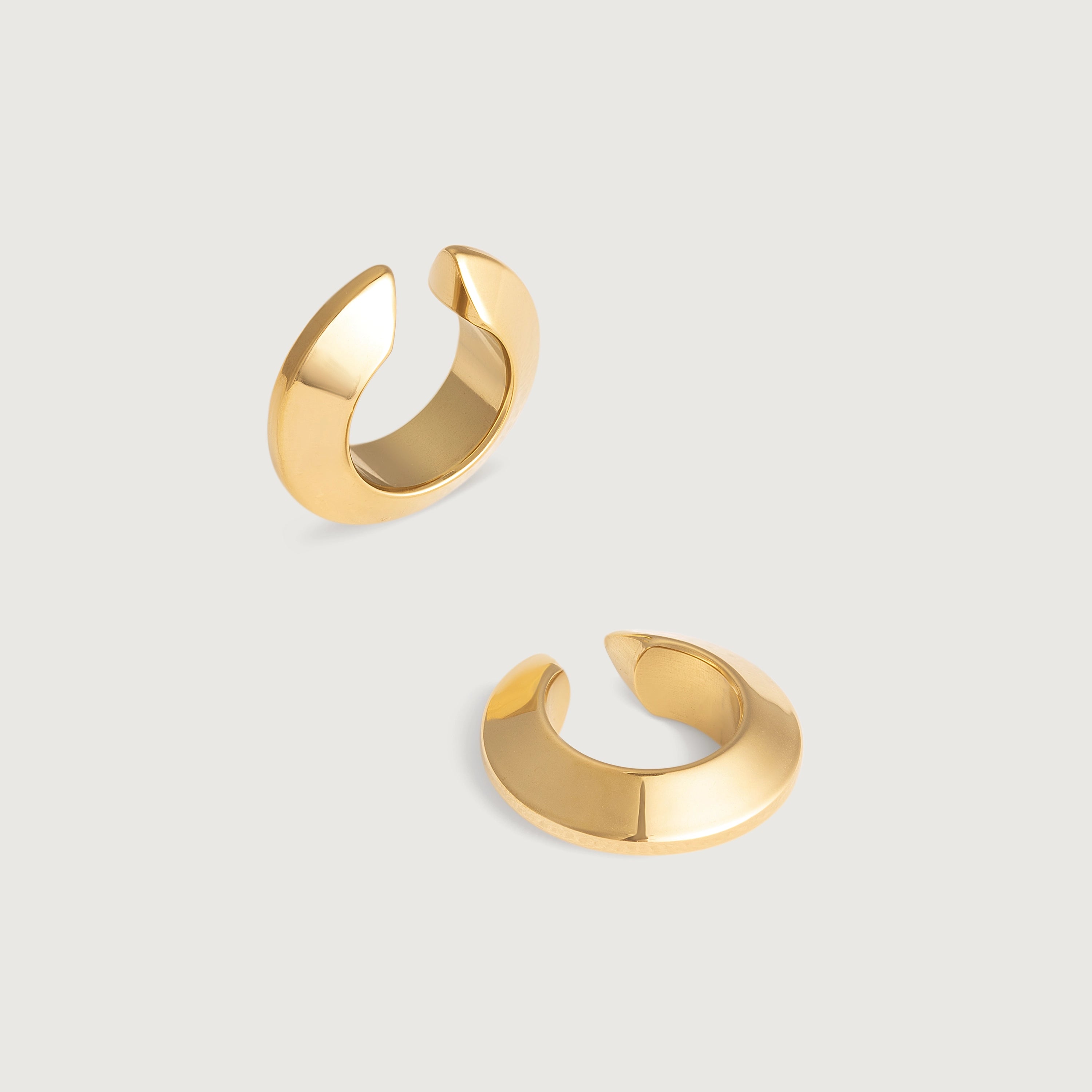 Helice Cuffs by Kaleya Studio, twisted gold ear cuff earrings
