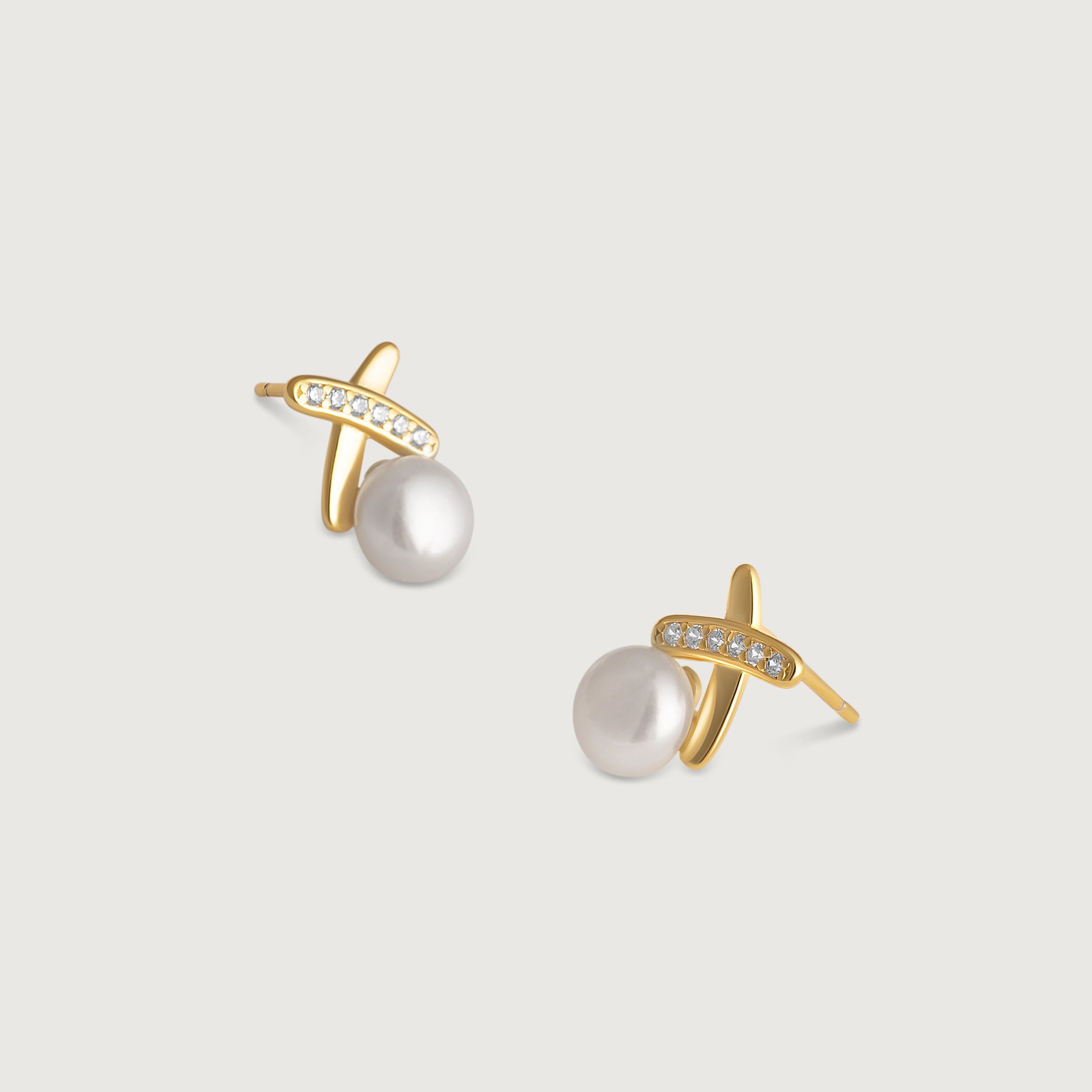 Orbit Studs by Kaleya Studio, minimal gold stud earrings for everyday wear