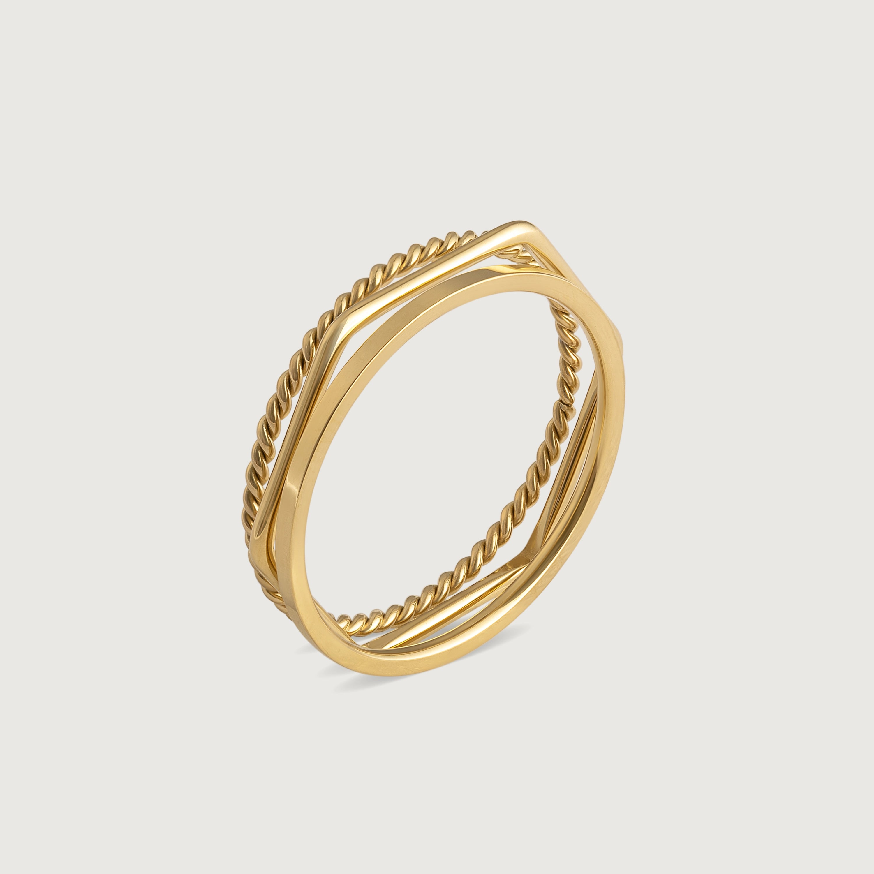 Triad Stackers Rings - Waterproof Gold Rings