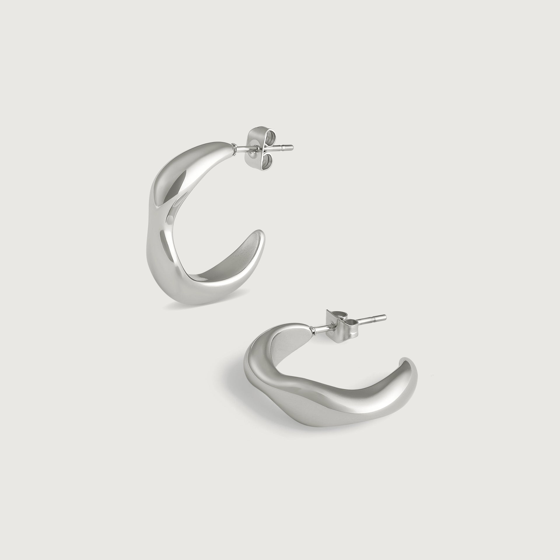 ☆TATIANA☆ Silver 925 Minimal Bold Hoop Earrings EC1993 SM MUSINSA | TATIANA (Silver 925) Minimal bold hoop earrings