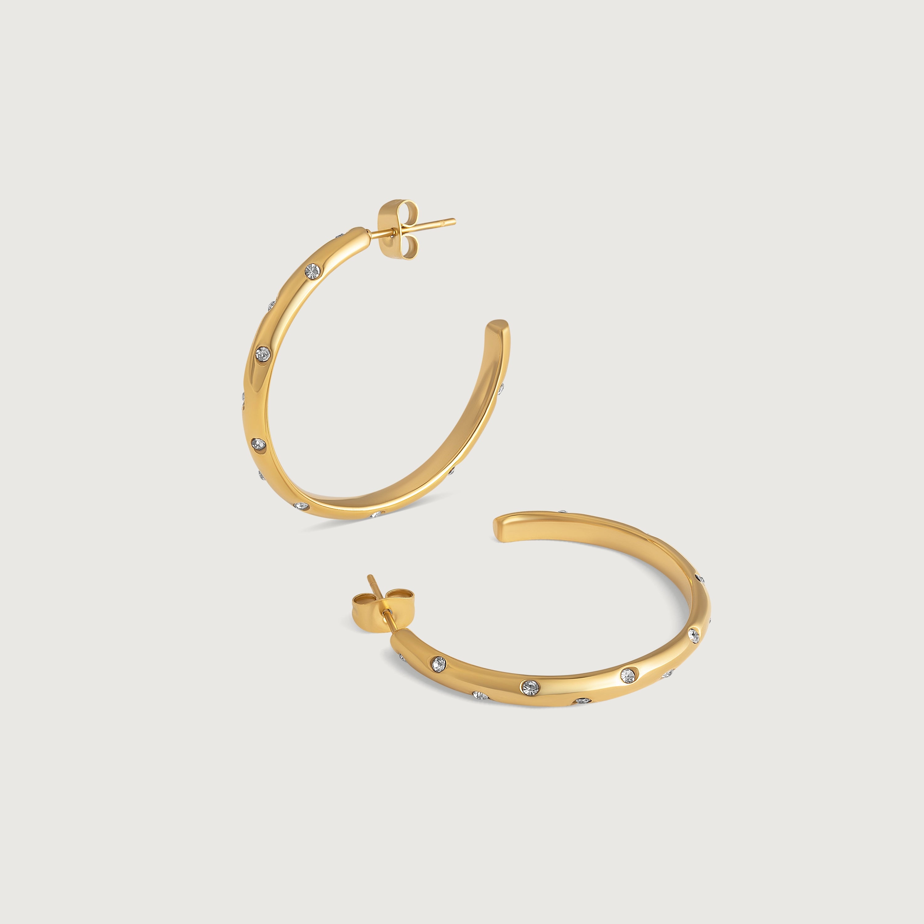 Celestia gold hoop earrings - waterproof Mother's Day gift