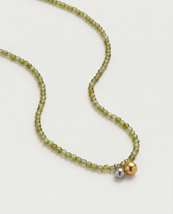 Olive Green Beaded Necklace