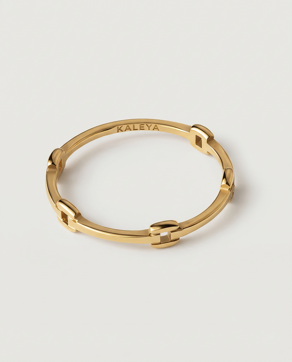 Alana Ring geometric gold ring