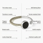 comparison of kaleya studio steel silver ring vs other brands