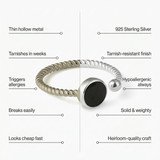 comparison of kaleya studio steel silver ring vs other brands
