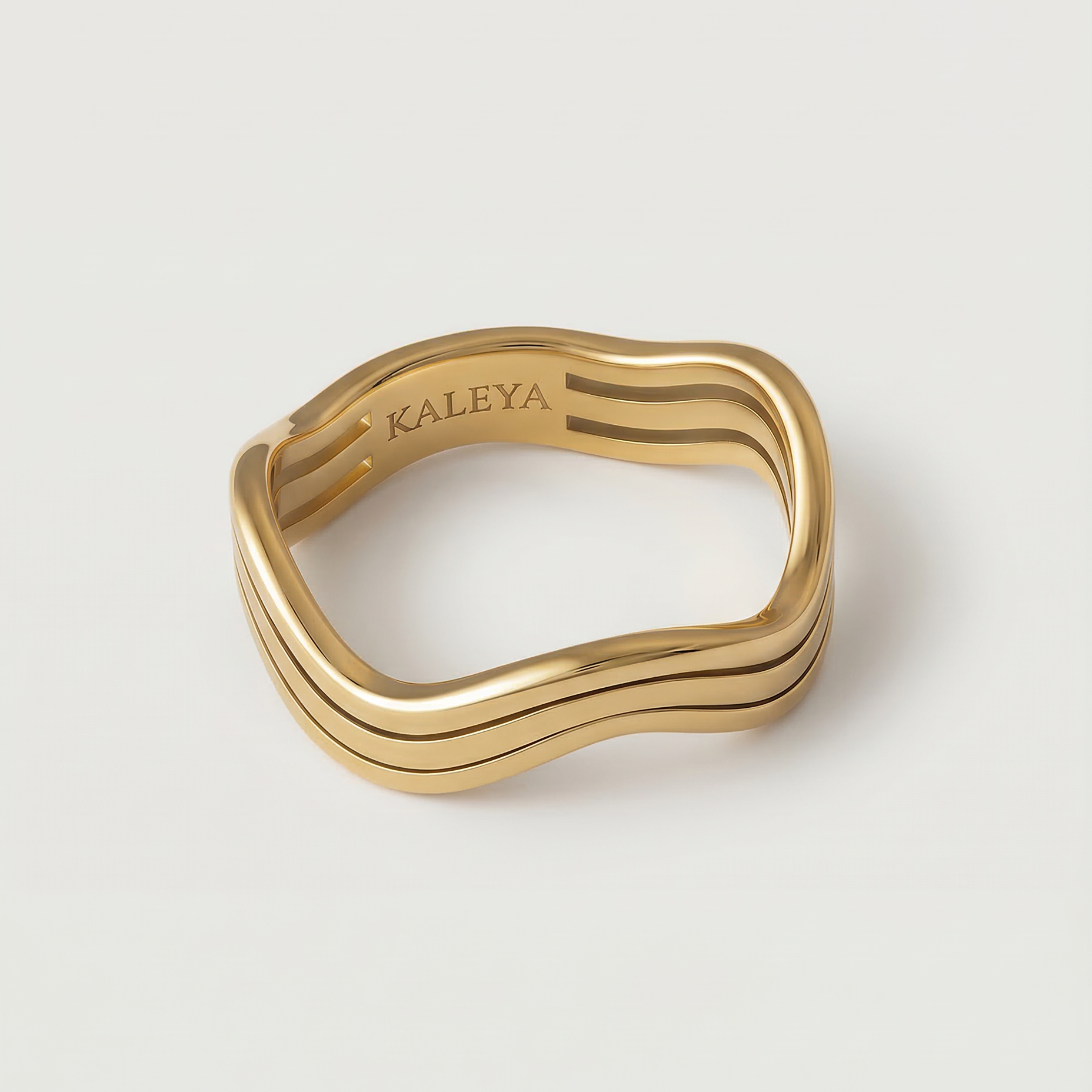 wavy gold ring