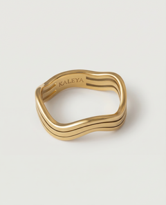 wavy gold ring