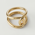 bold statement gold plated ring