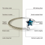 Comparison chart between 'Them' and Kaleyá Studio jewelry, highlighting differences.