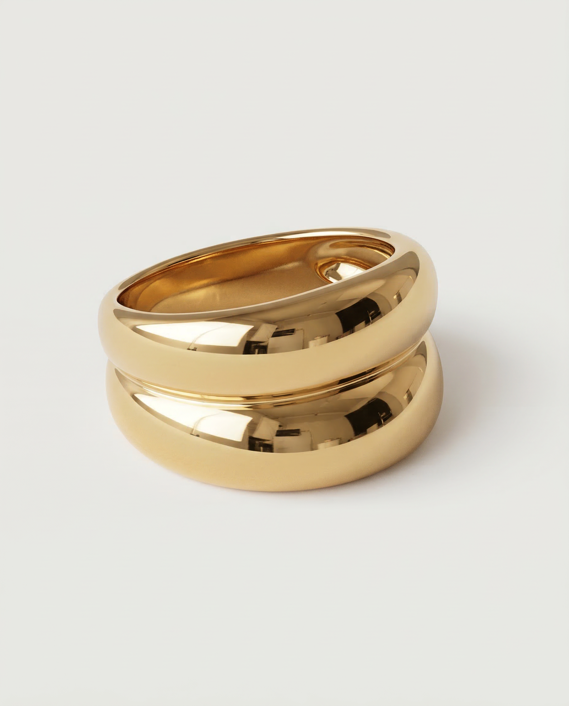 Prya Ring - bold gold dome ring