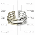 comparison of sterling silver ring from kaleya studio vs other brands